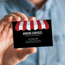 Red White Awning Services Städning Professionell Visitkort