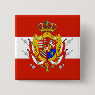 Red White Banner Grand Duchy i Toskana Knapp
