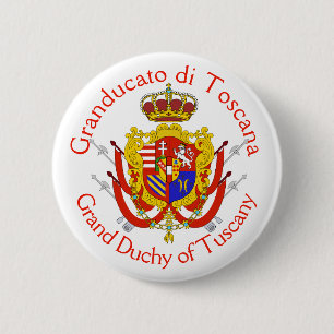 Red White Banner Grand Duchy i Toskana Knapp