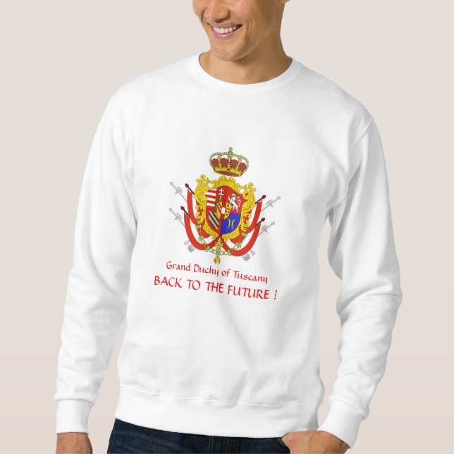 Red White Banner Grand Duchy i Toskana Lång Ärmad Tröja (Framsida)
