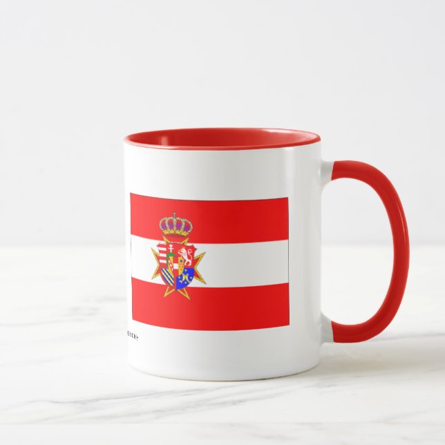 Red White Banner Grand Duchy i Toskana Mugg (Höger)