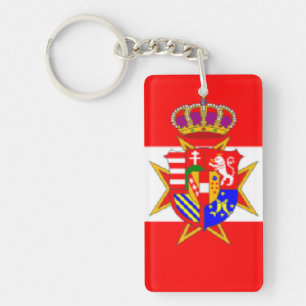 Red White Banner Grand Duchy i Toskana Nyckelring