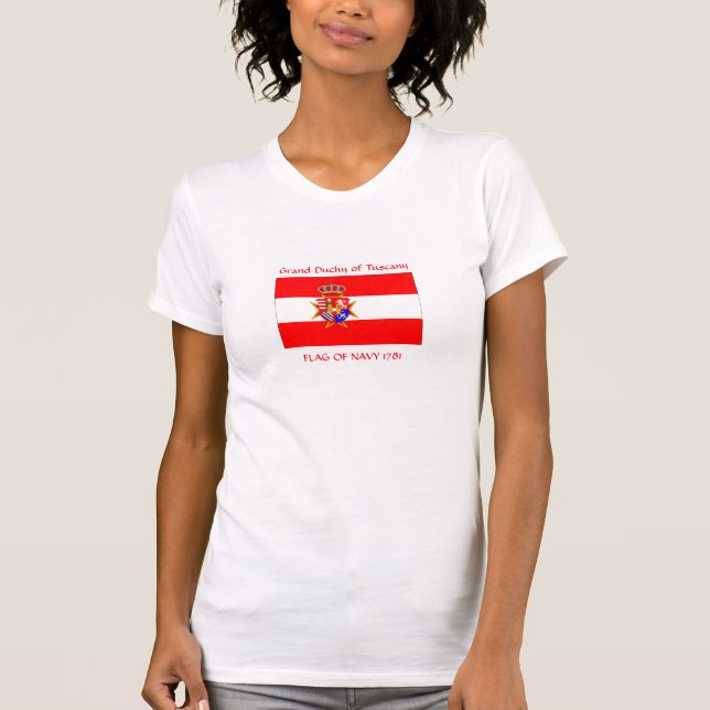 Red White Banner Grand Duchy i Toskana Tee Shirt (Framsida)