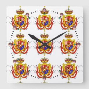 Red White Banner Storhertigdömet Toskana Fyrkantig Klocka