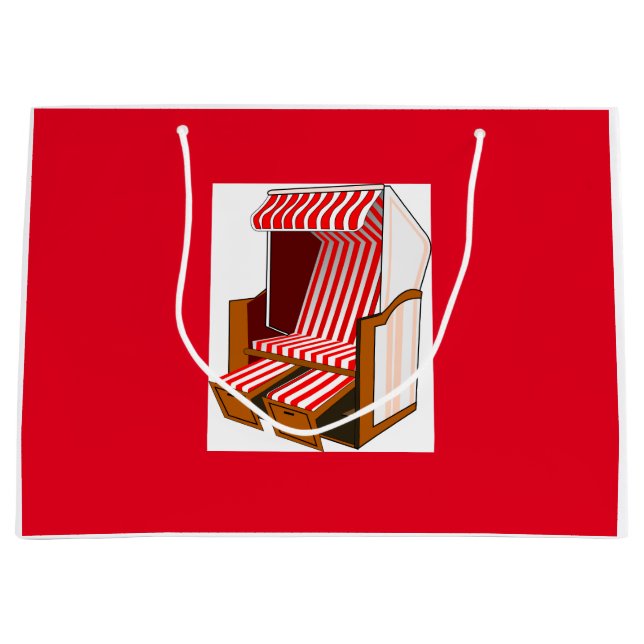 Red & White Beach Ordförande Temaparty Gift Bag (Framsidan)
