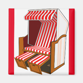 Red & White Beach-stol, tema Magnet