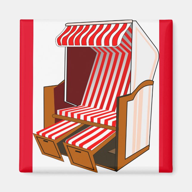Red & White Beach-stol, tema Magnet (Framsidan)