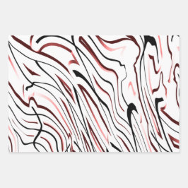 Red White Black Abstrakt rand design