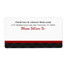 Red White Black Bröllop Bride and Groom B433 Fraktsedel