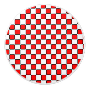 Red White Black Checkerboard Knopp