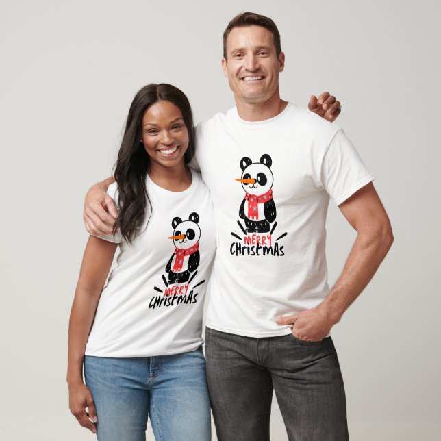 Red White Black Cute Illustrative julpanda T Shirt (Unisex)