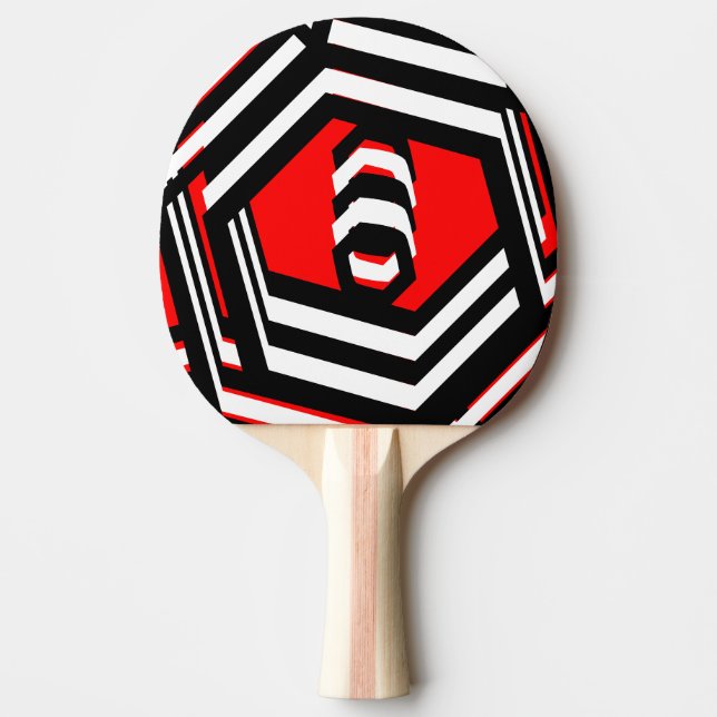 Red White Black Modern 4Robin Pingisracket (Framsidan)