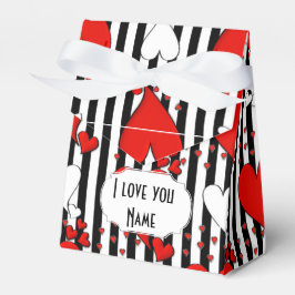 Red White Black Valentine Hearts Favor Box Presentaskar