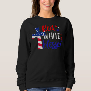 Red White Blad American Jesus Kor Christian 4 T Shirt