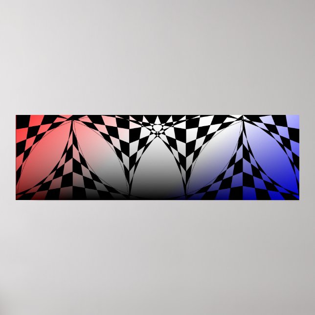 Red-White-Blue Banner av Kenneth Yoncich Poster (Framsidan)