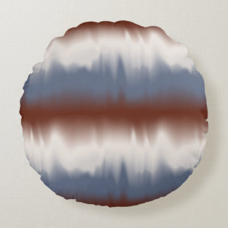 Red, White, & Blue Blended Modern Design Rund Kudde