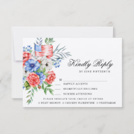 Red White & Blue Bouquet | Måltider, OSA kort