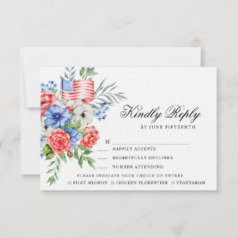 Red White & Blue Bouquet | Måltider, OSA kort