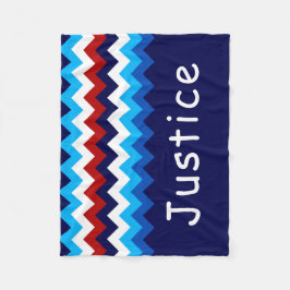 Red White Blue Chevron Custom Small Fleece Blanket