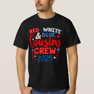 Red White & Blue Cousin Crew 2025 Matching Family T Shirt