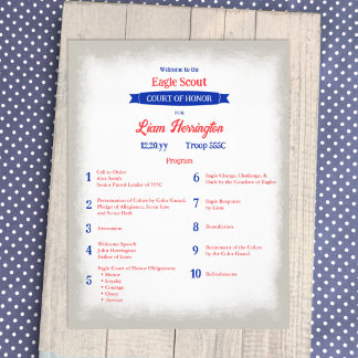 Red, White, Blue Eagle Court of Honor Program