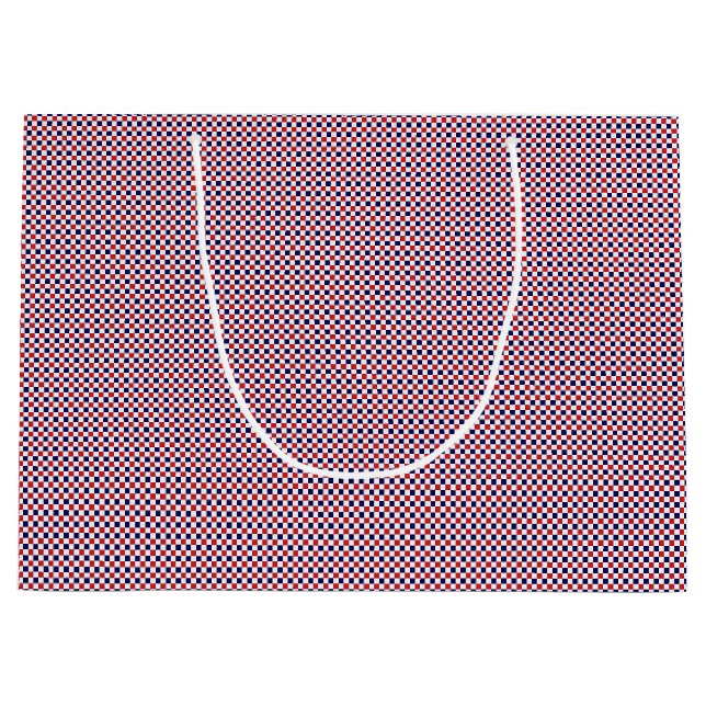 Red,White,Blue-GINGHAM-GIFT BAG L (Framsidan)