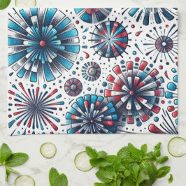 Red White & Blue Kitchen Towel Kökshandduk