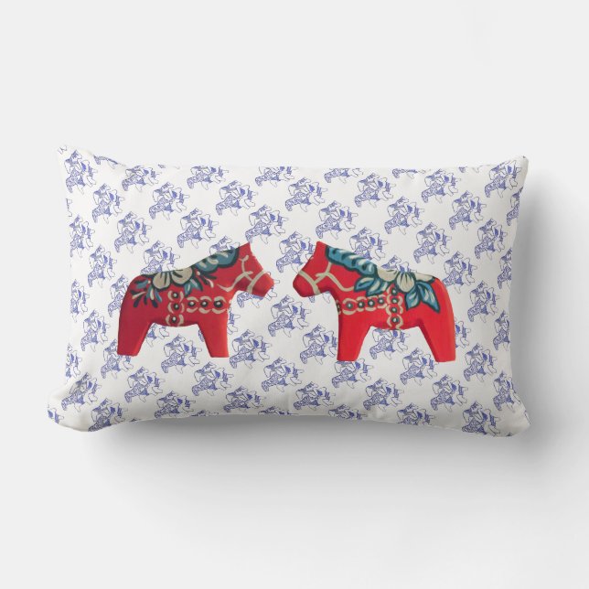Red, White Blue och Dala to Pillow Lumbarkudde (Framsida)