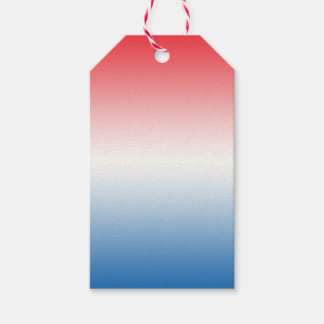 Red White & Blue Ombre Presentetikett