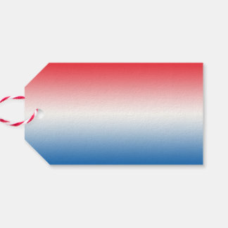 Red White & Blue Ombre Presentetikett
