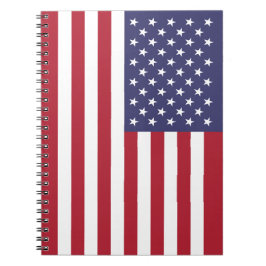 Red White & Blue Patriotic American Flagga Anteckningsbok