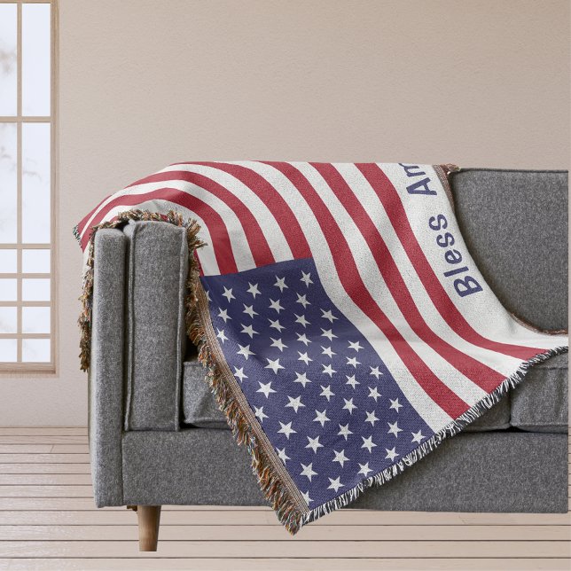 Red White & Blue Patriotic American Flagga Filt (Red White & Blue Patriotic American Flag Throw Blanket)