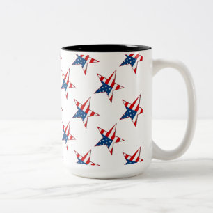 Red White & Blue Patriotic Stars Mugg 2