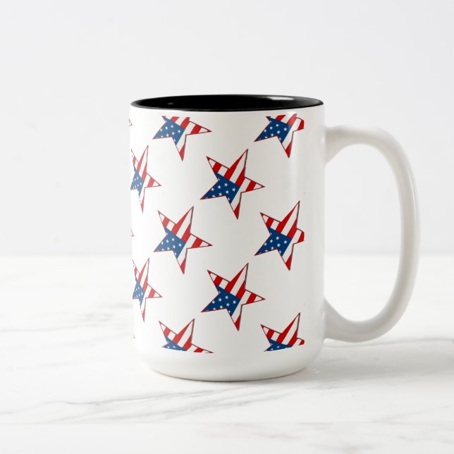 Red White & Blue Patriotic Stars Mugg 2 (Höger)