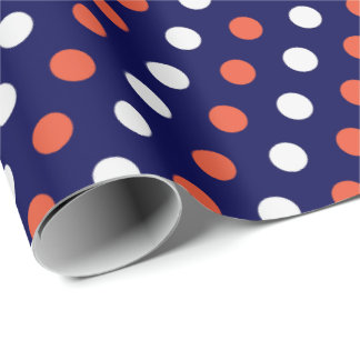 Red White & Blue Poklka Dot Gift Wrap Presentpapper