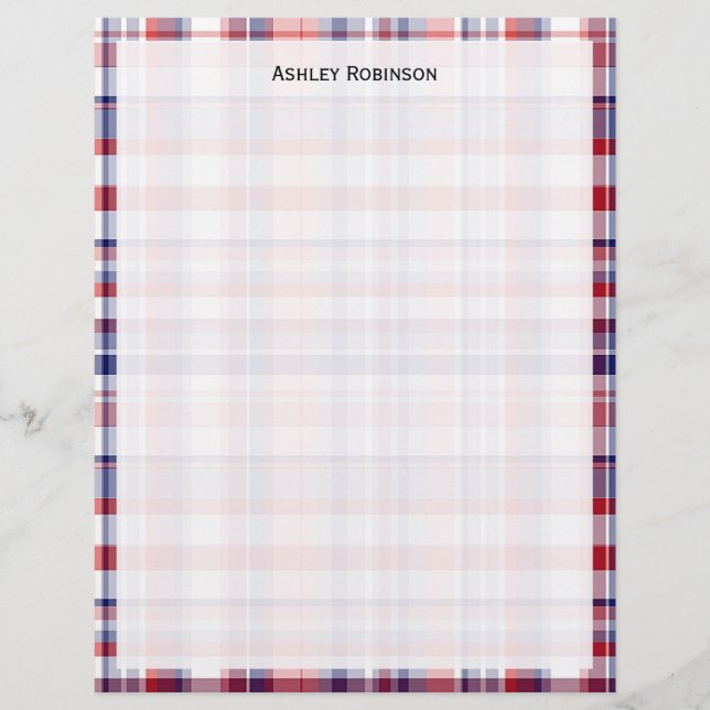 Red, White, Blue Preppy Madras Play (Framsida)
