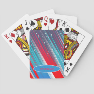 Red White & Blue Rand Personalize Casinokort
