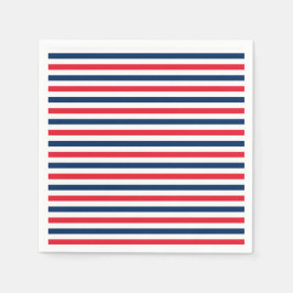 Red White & Blue Roligt Patriotic Freedom Firande Pappersservett