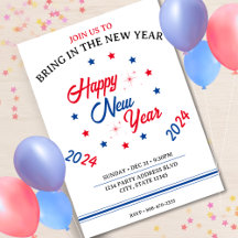 Red White & Blue Star Gott nytt år 2024