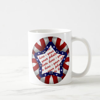 Red White & Blue Star Shapto Ram Kaffemugg
