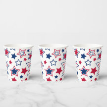 Red White & Blue Stars Pappra Kopp