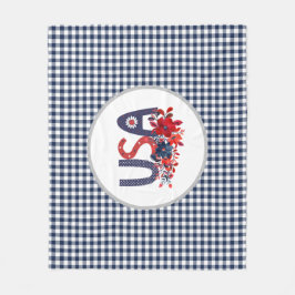 Red White & Blue USA Patriotic Bouquet Fleecefilt