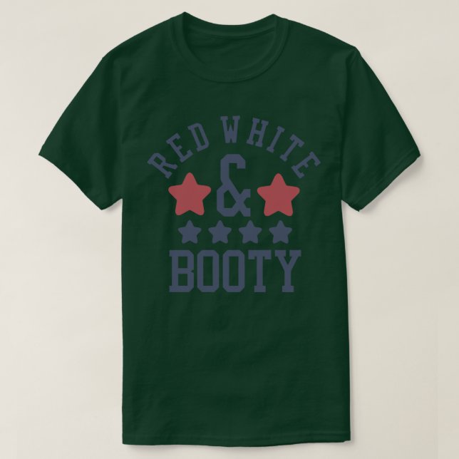RED WHITE-BOOTY T SHIRT (Design framsida)