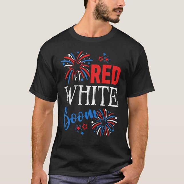 Red White & Boozy 4:e juli, Party 4 T Shirt (Framsida)