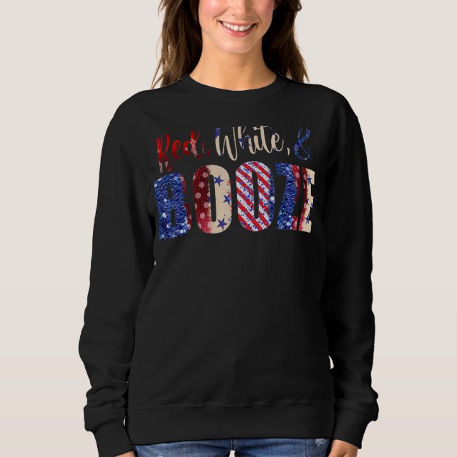 Red White & Boozy 4:e juli, Party-rinnande T Shirt (Framsida)