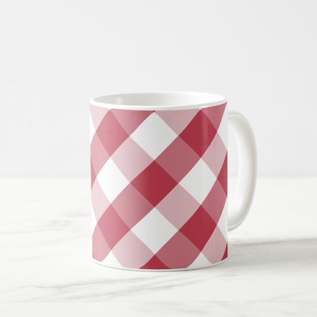 Red White Buffalo Check Coffee Mugg (Framsida höger)