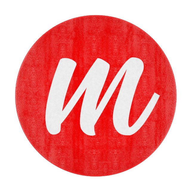 Red White Calligraphy Monogram Initial Brev (Framsidan)