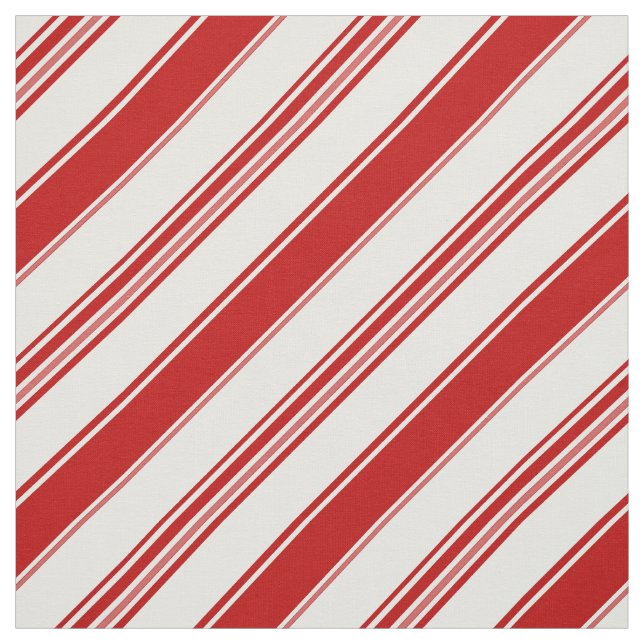 Red & White Candy cane Rand (stor ) Tyg (Provkarta)