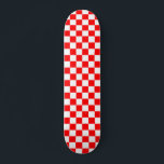 Red White Checkated Mönster Mini Skateboard Bräda 18,5 Cm<br><div class="desc">Utformning av rutorna Mönster vid röd och vit kontroll</div>