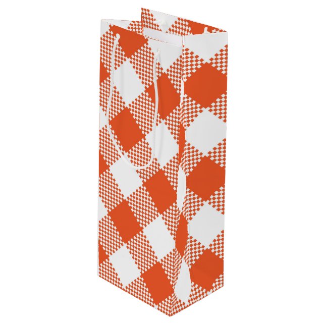 RED & WHITE CHECKERAD PLAID MÖNSTER (Framsidan Vinklad)